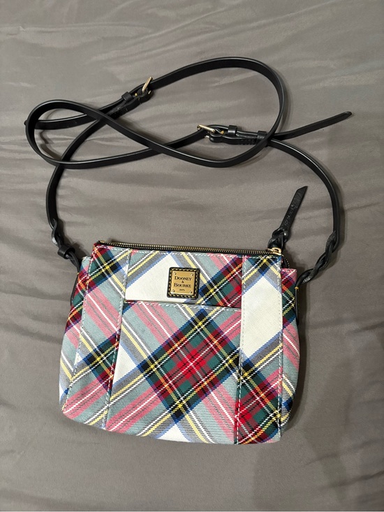 Dooney & Bourke Handbags - Dooney & Bourke Plaid Crossbody in Multi-Color with Black Strap